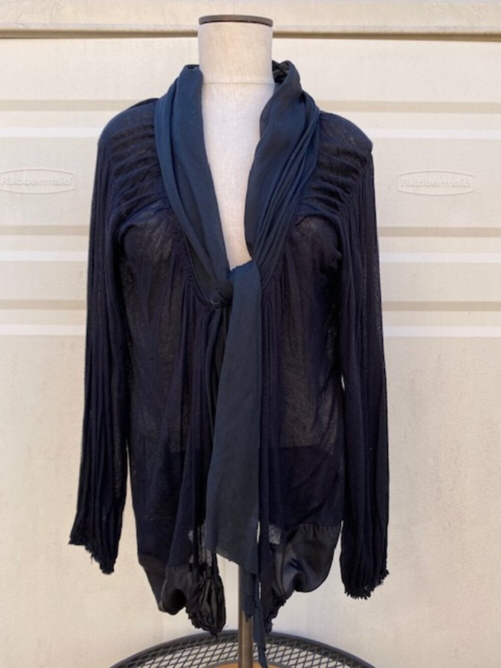 Women's Sheer Draped Cardigan